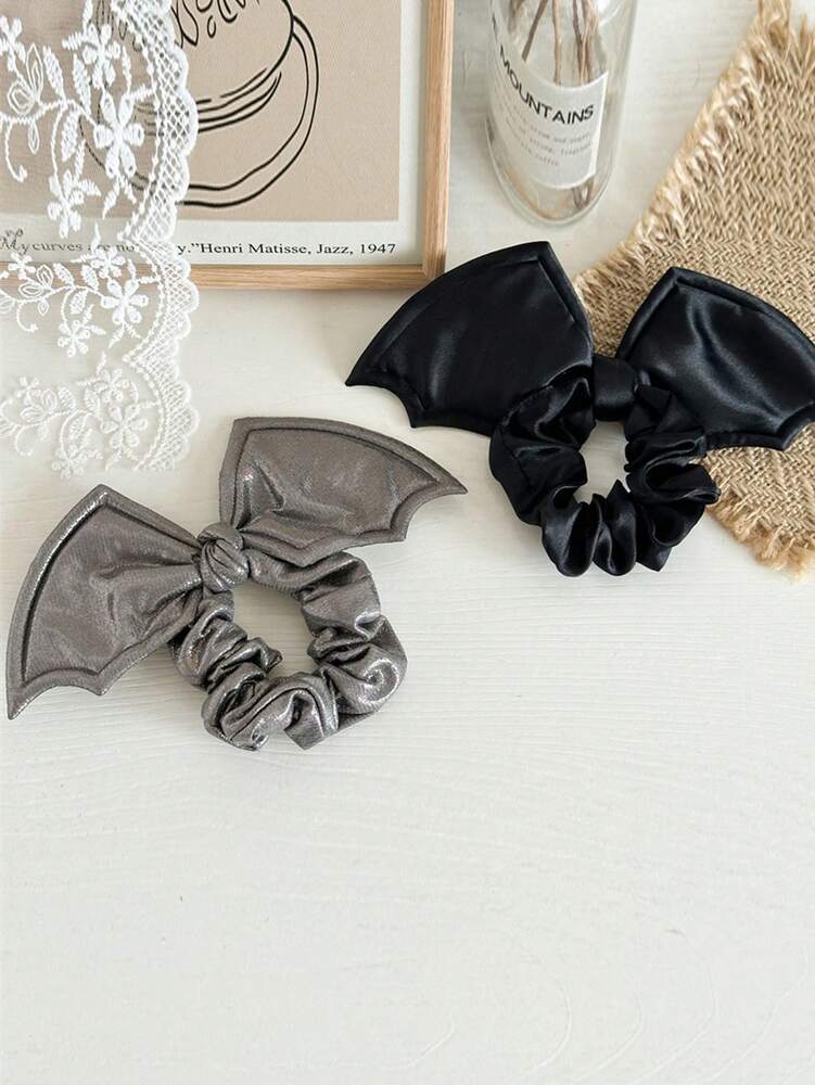 Halloween Bat Bow Scrunchie, Party Hair Tie For Daily And Holiday Wear