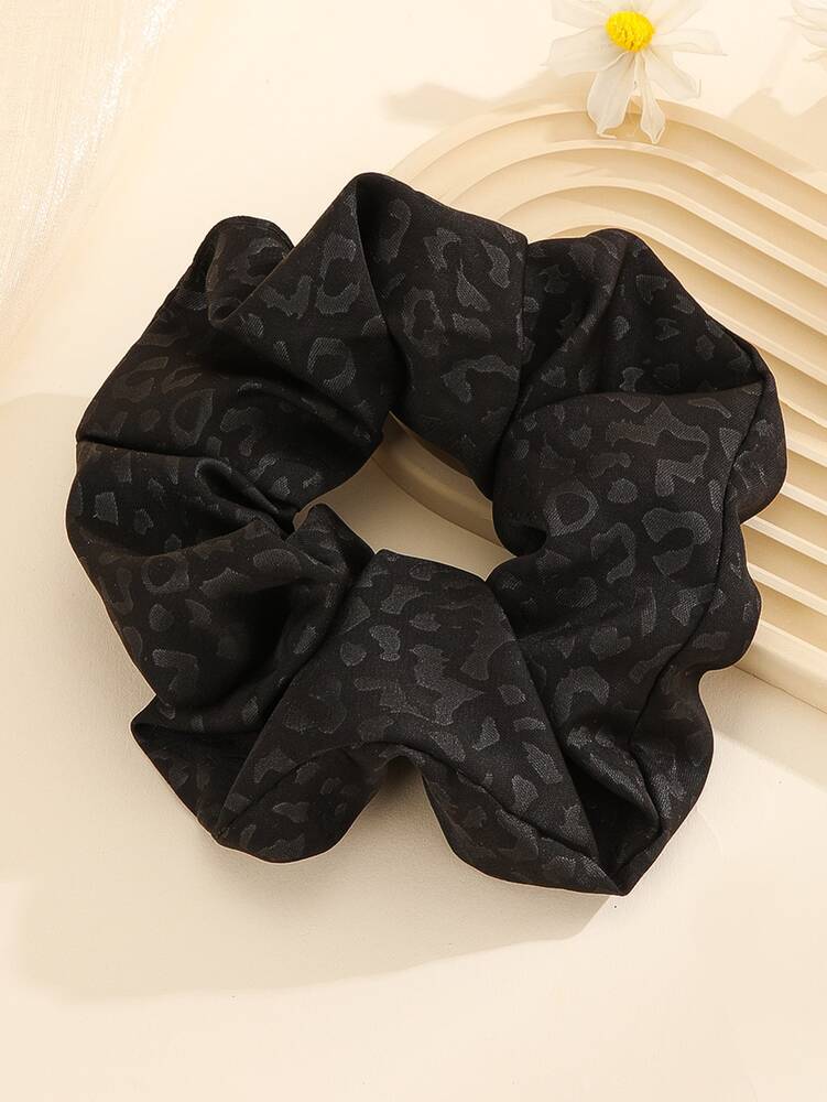 Leopard Pattern Hair Scrunchie, Casual Animal Print Hair Tie For Women