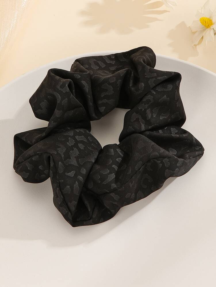 Leopard Pattern Hair Scrunchie, Casual Animal Print Hair Tie For Women