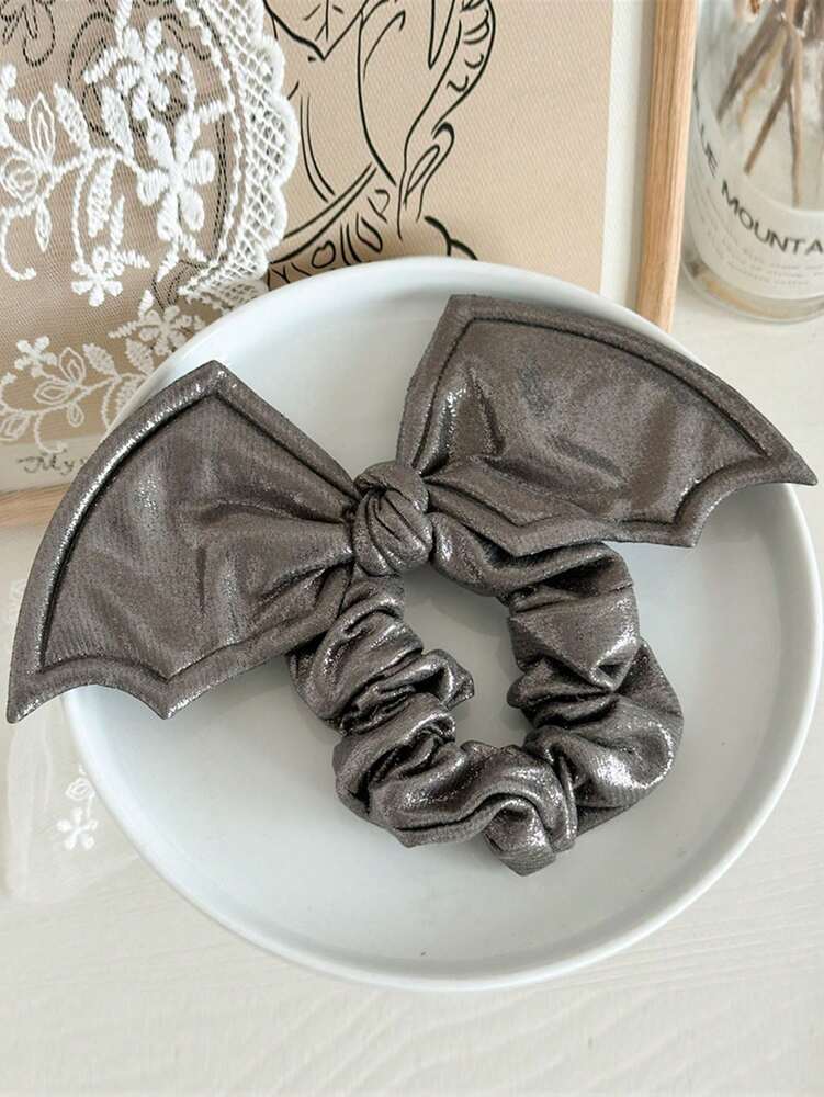 Halloween Bat Bow Scrunchie, Party Hair Tie For Daily And Holiday Wear