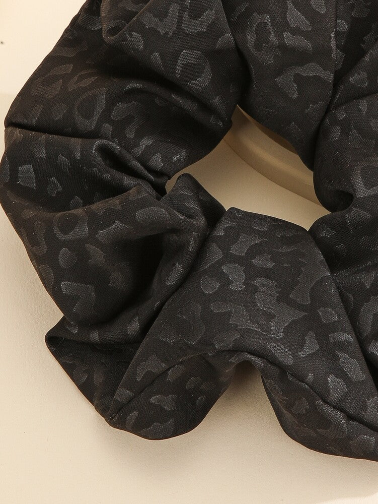 Leopard Pattern Hair Scrunchie, Casual Animal Print Hair Tie For Women