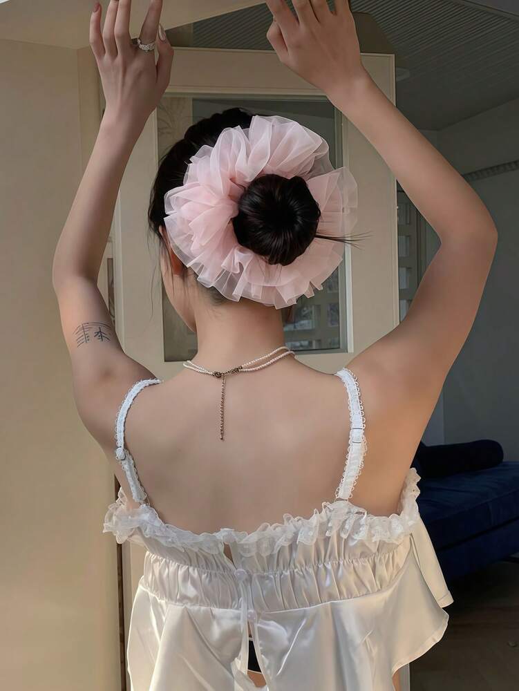 Floral Print Scrunchies Set, 1/3pcs Princess Style Hair Ties For Women