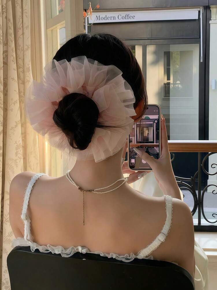 Floral Print Scrunchies Set, 1/3pcs Princess Style Hair Ties For Women