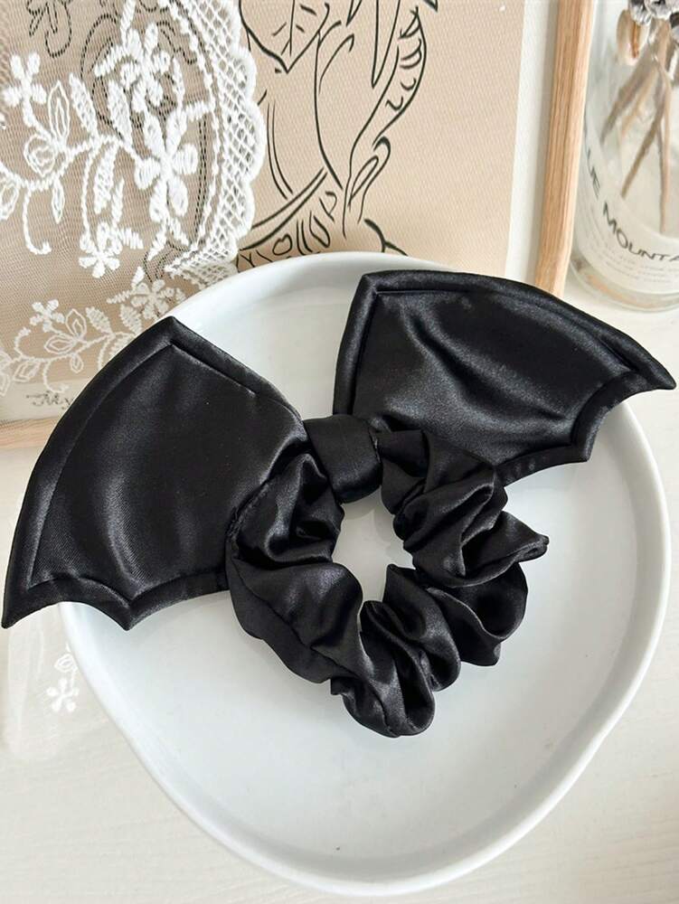 Halloween Bat Bow Scrunchie, Party Hair Tie For Daily And Holiday Wear