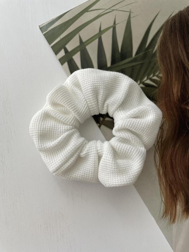 Solid Color Scrunchies Set, 5pcs Fashion Hair Ties For Spring And Summer