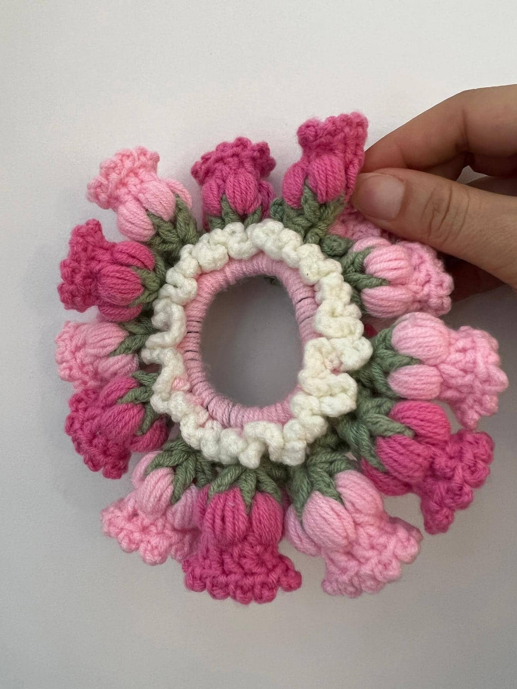 Floral Decor Hair Tie, Boho Scrunchie Gift For Friends And Daily Wear