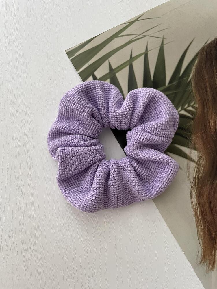 Solid Color Scrunchies Set, 5pcs Fashion Hair Ties For Spring And Summer