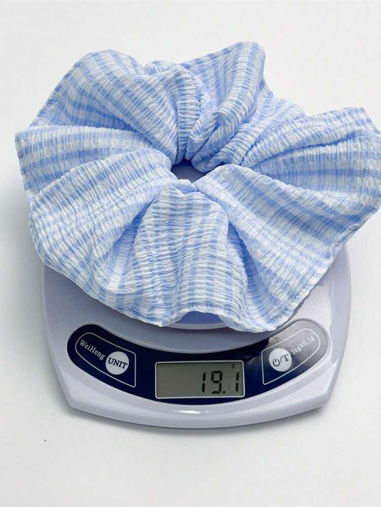 Oversized Hollow Pleated Scrunchie, Fashion Coil Hair Tie For Women