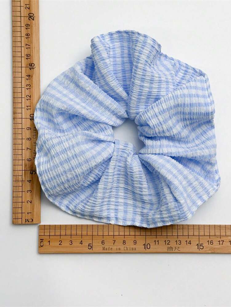 Oversized Hollow Pleated Scrunchie, Fashion Coil Hair Tie For Women