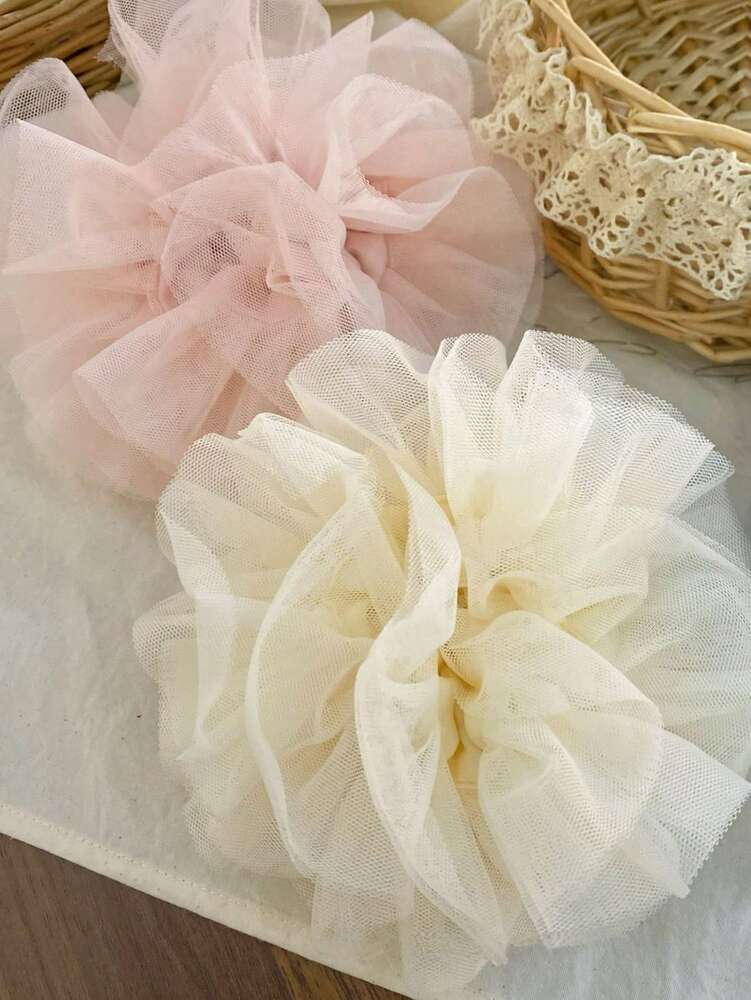 Floral Print Scrunchies Set, 1/3pcs Princess Style Hair Ties For Women